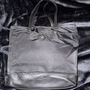 Coach Turnlock Nylon Tote Shoulder Bag F57903